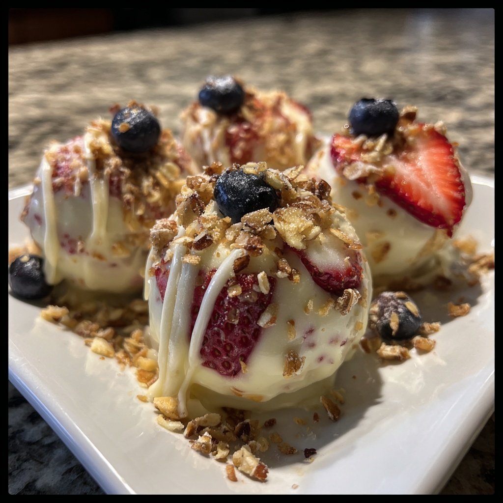 Healthy Frozen Yogurt Bites