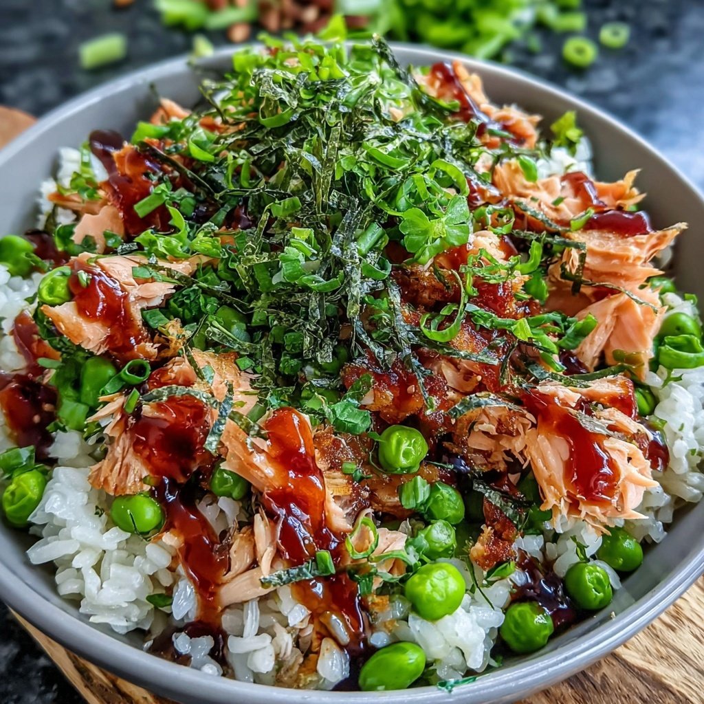 Easy Healthy Salmon Rice Bowl