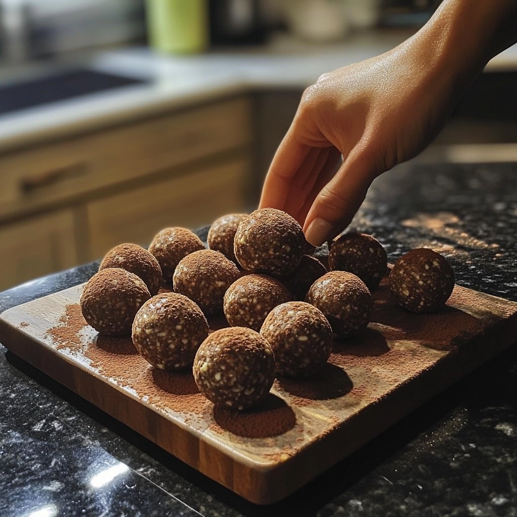 Protein Balls with Cocoa Powder