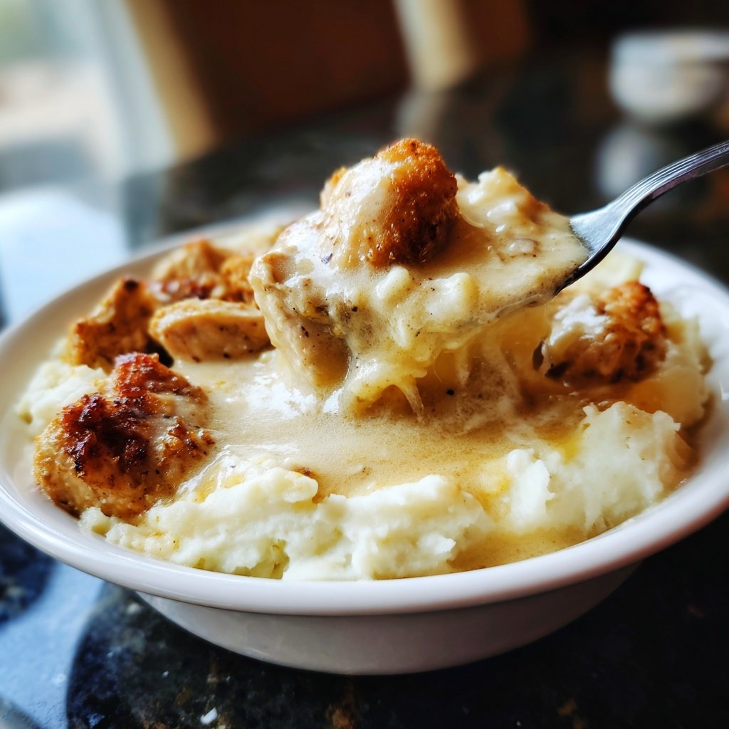 Comfort Food Creamy Chicken and Mashed Potatoes