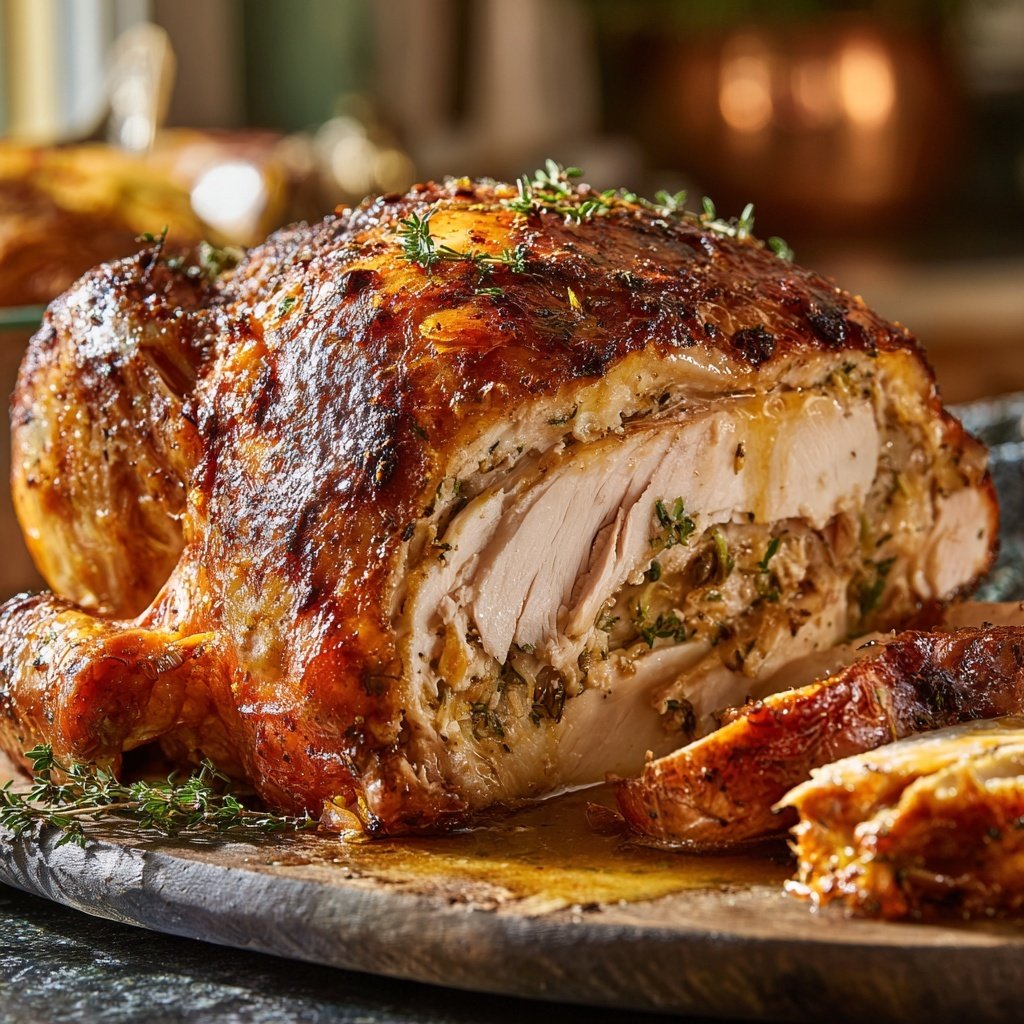Seasonal & Festive Thanksgiving Herb Stuffed Turkey