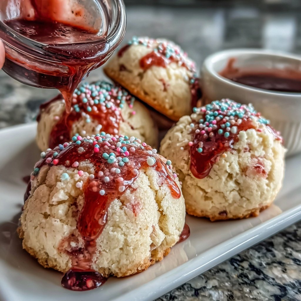 Spring Cookies With Strawberry Glaze