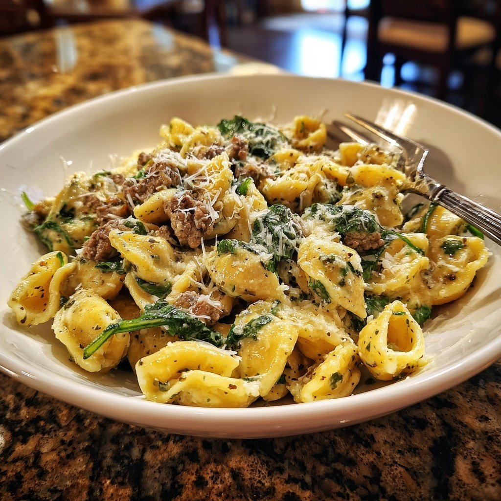 Creamy Beef And Spinach Pasta