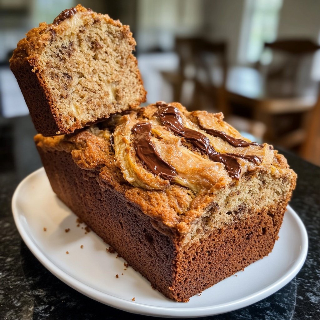 Banana Bread with Nutella Swirl Recipe