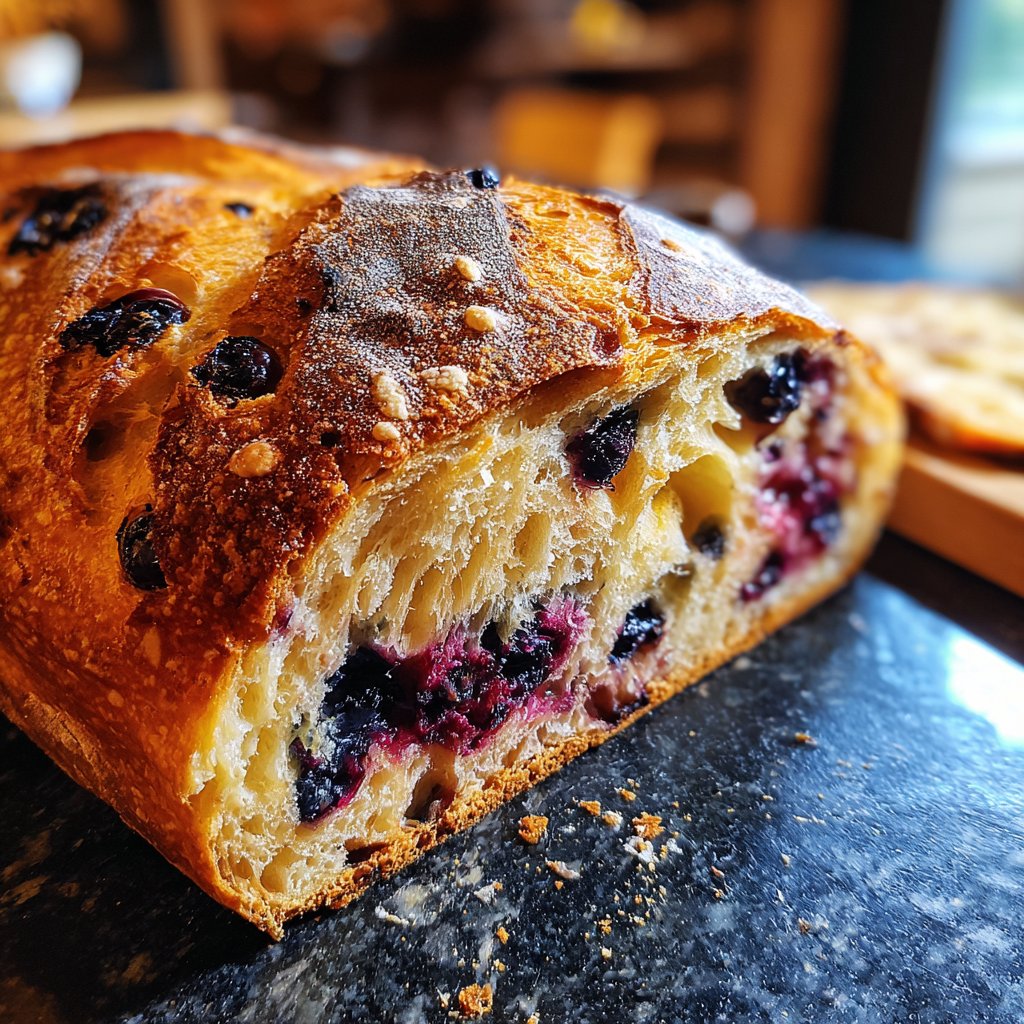 Lemon Blueberry Sourdough Bread Bakery Style
