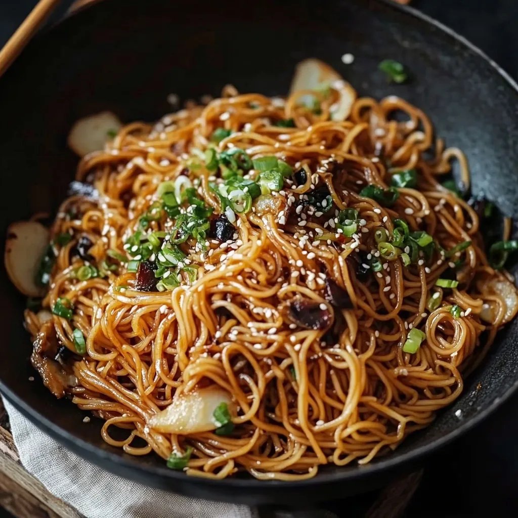 Soy Sauce Pan Fried Noodles (广式豉油皇炒面)