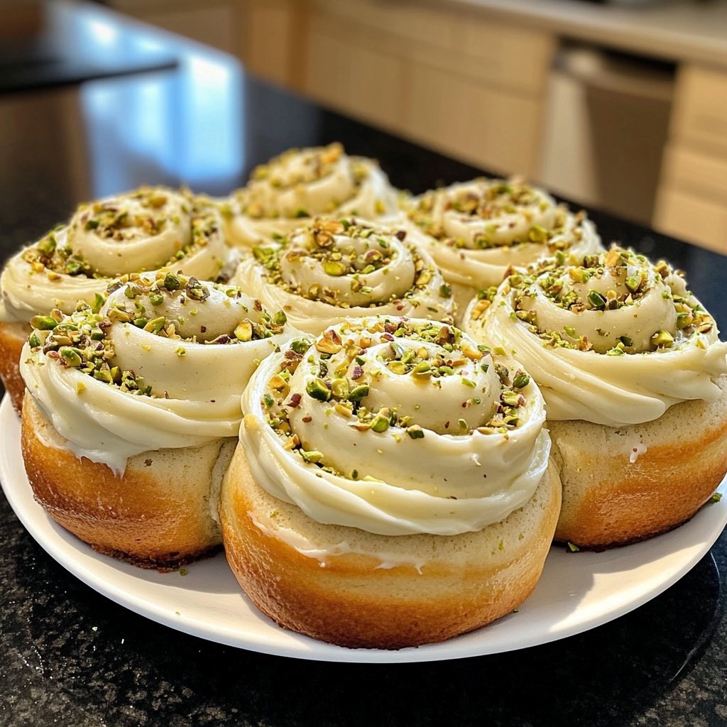 Perfect Pistachio Rolls with Cream Cheese Frosting
